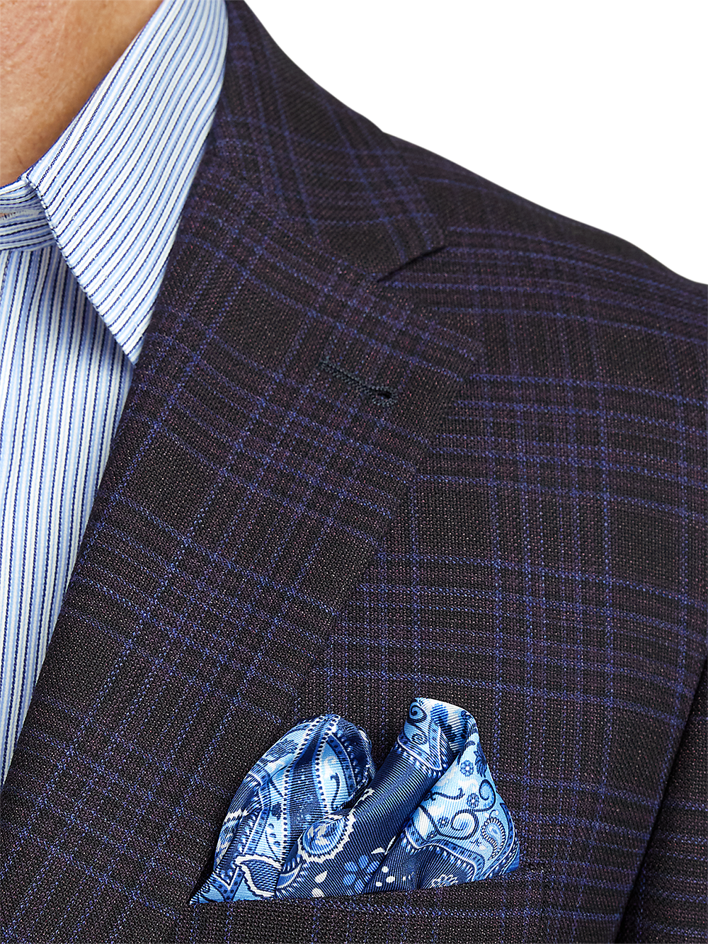 Alternate Image of Wool Stretch Plaid Single Breasted Notch Lapel Suit-5