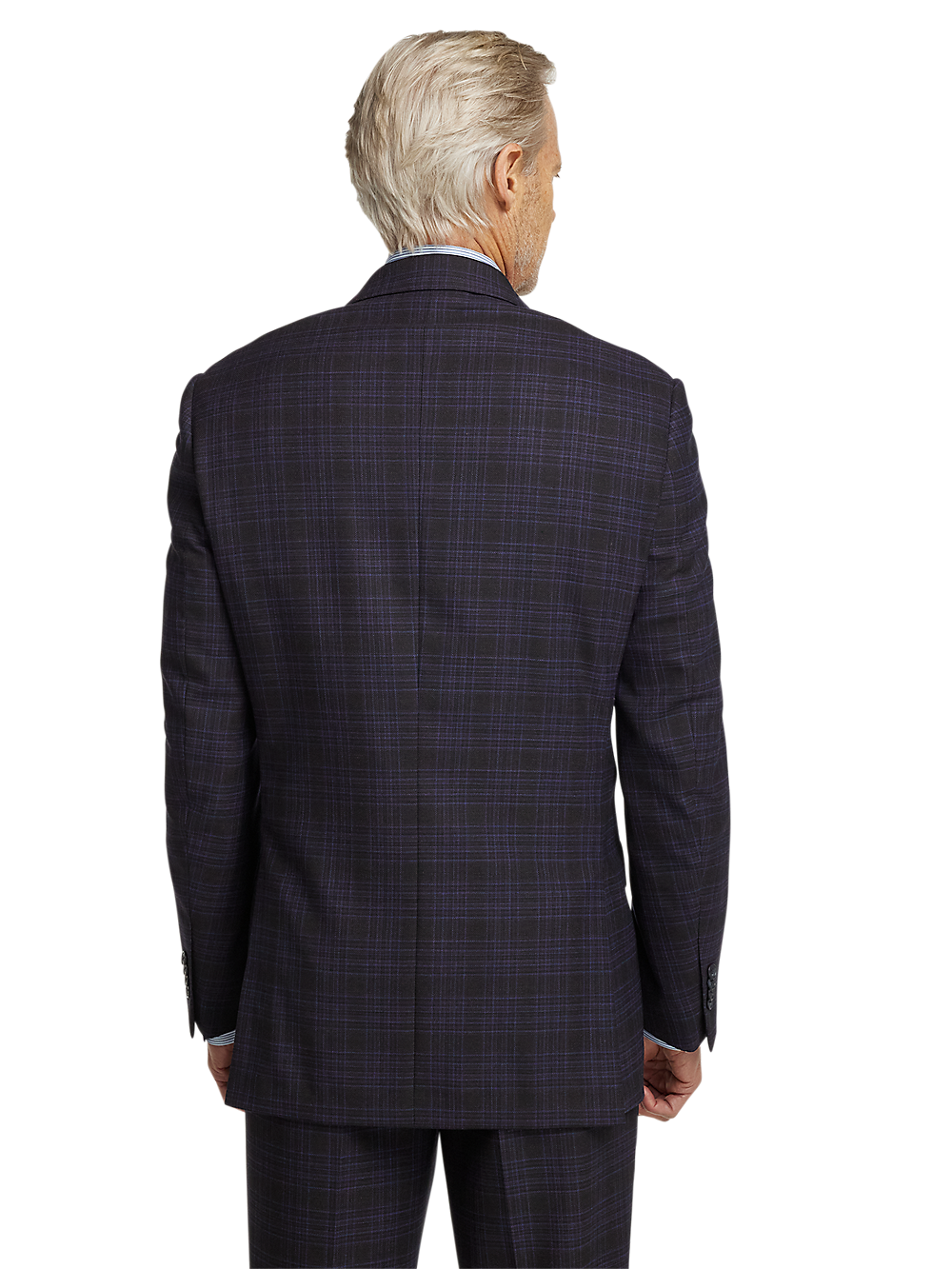 Alternate Image of Wool Stretch Plaid Single Breasted Notch Lapel Suit-6