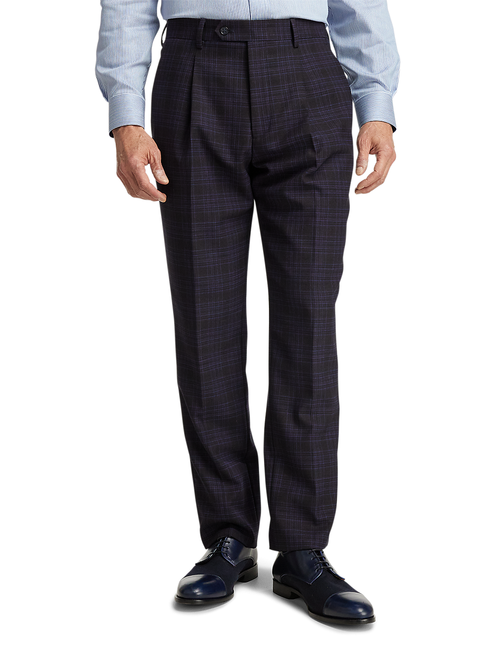 Alternate Image of Wool Stretch Plaid Single Breasted Notch Lapel Suit-7