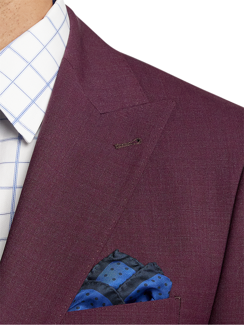 Alternate Image of Wool Stretch Bengaline Single Breasted Peak Lapel Suit-5