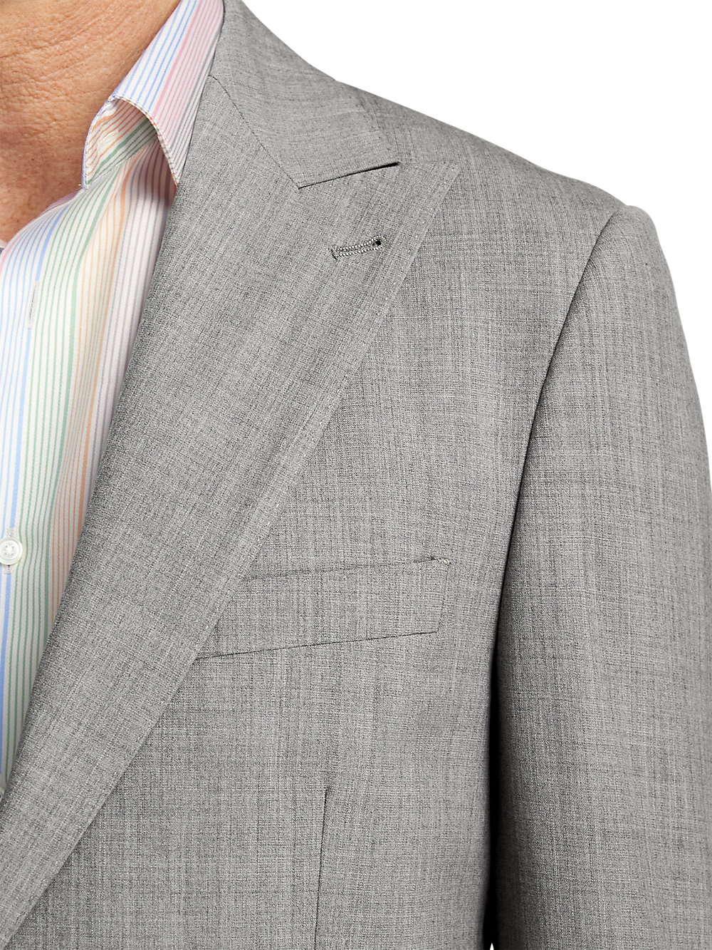 Alternate Image of Wool Stretch Bengaline Single Breasted Peak Lapel Suit-5