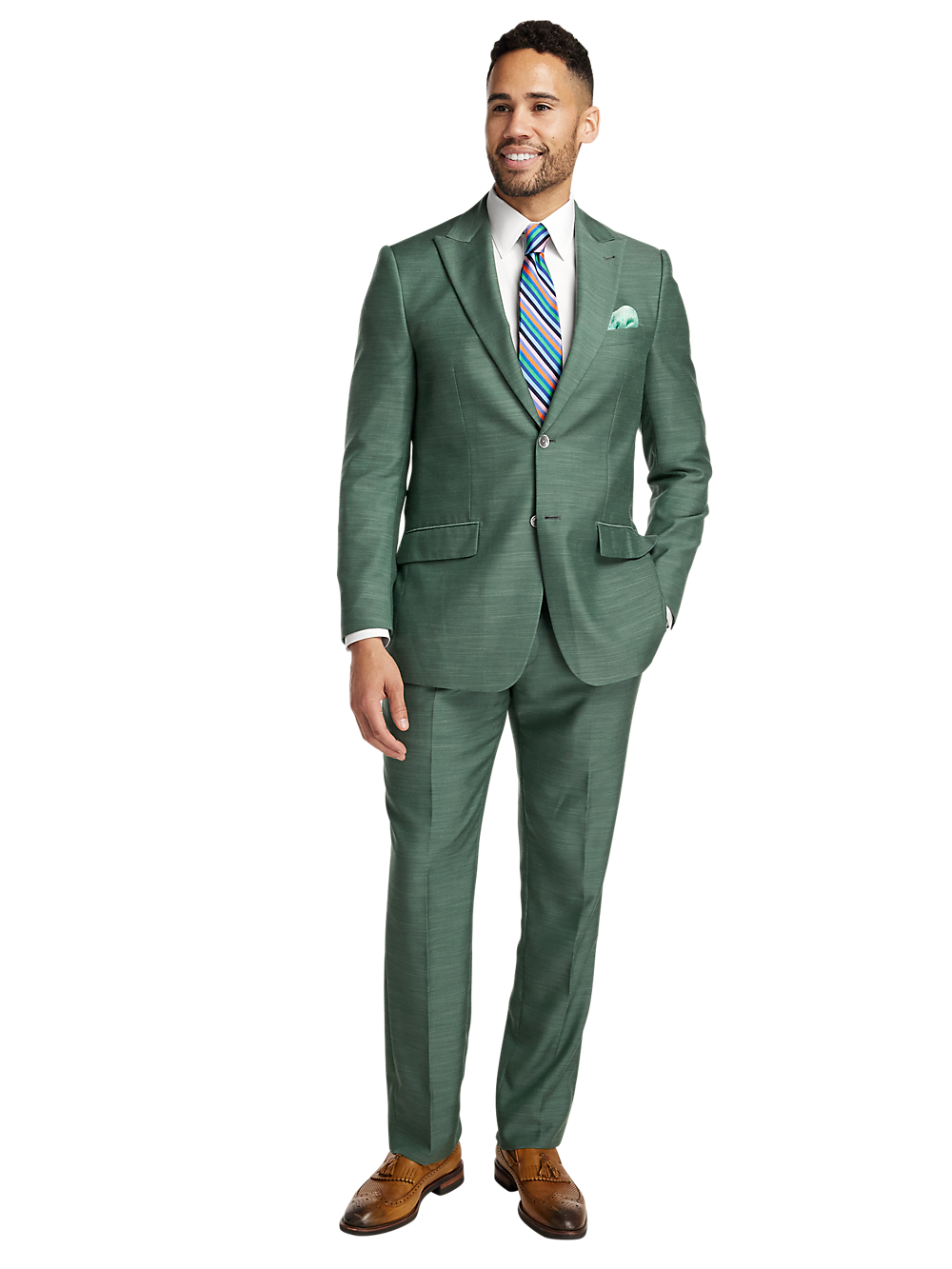 Alternate Image of Performance Blend Single Breasted Peak Lapel Suit-1