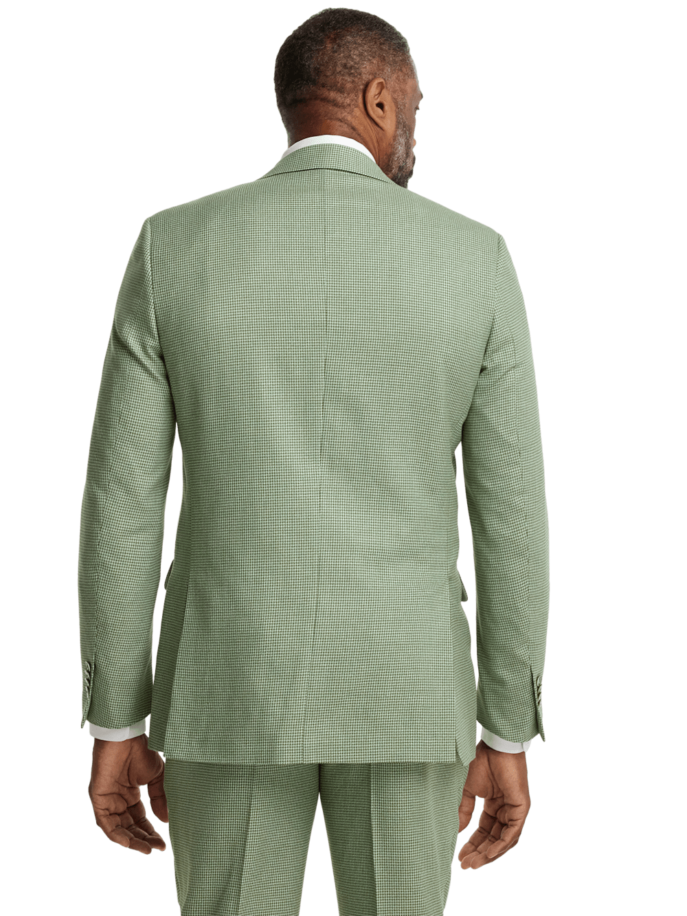 Alternate Image of Cotton Blend Houndstooth Single Breasted Notch Lapel Suit-6