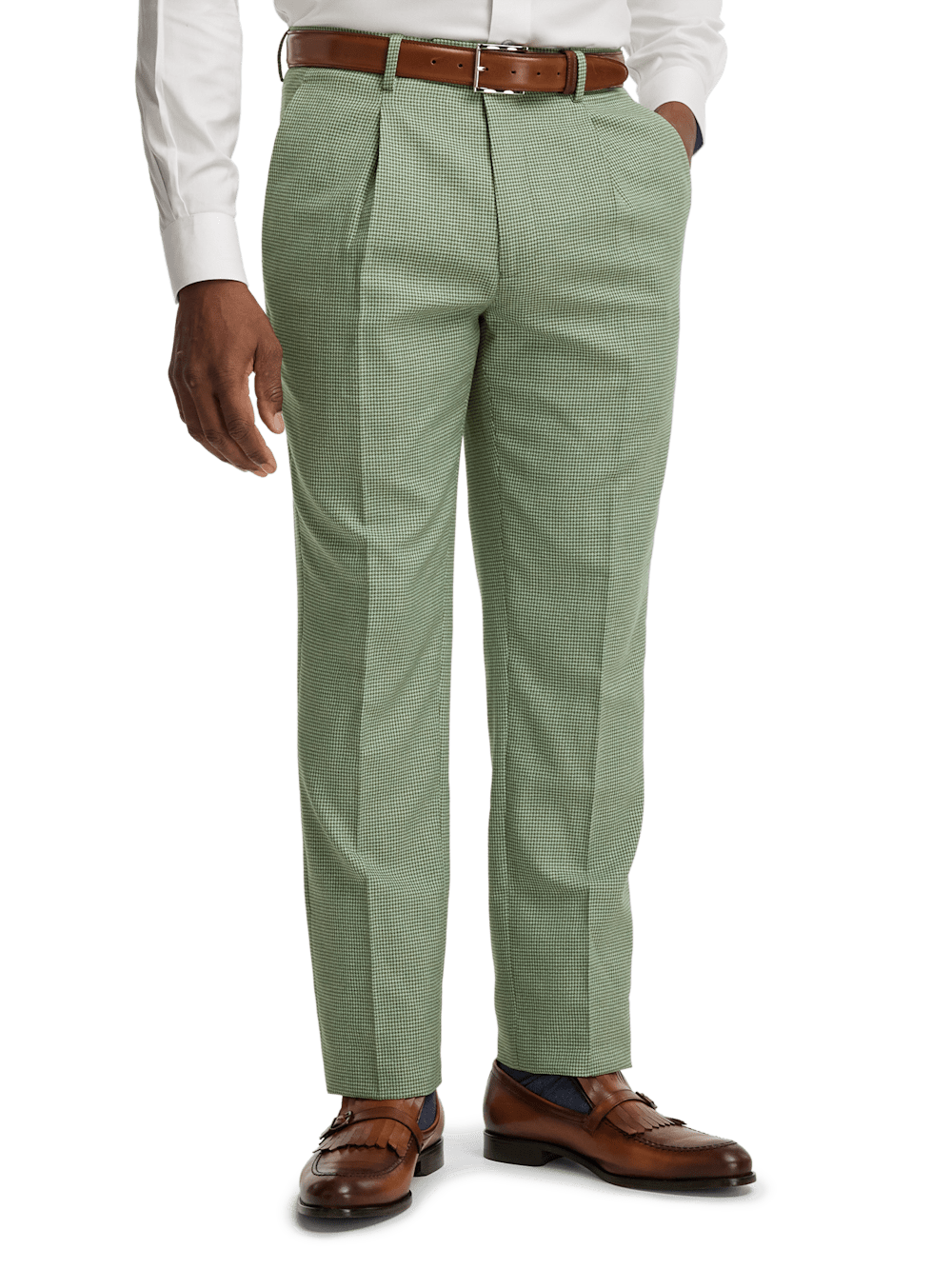 Alternate Image of Cotton Blend Houndstooth Single Breasted Notch Lapel Suit-7