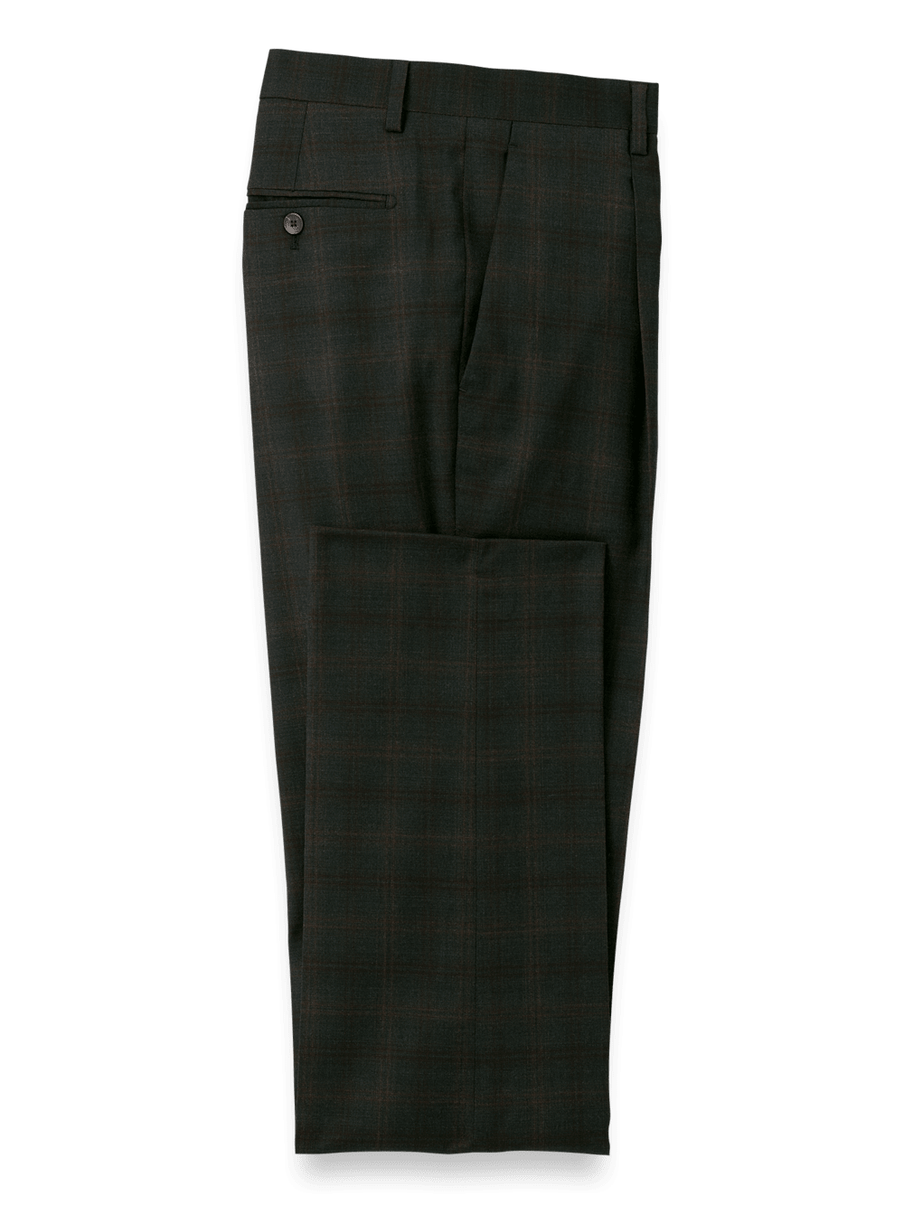 Alternate Image of Wool Stretch Plaid Single Breasted Peak Lapel Suit-8