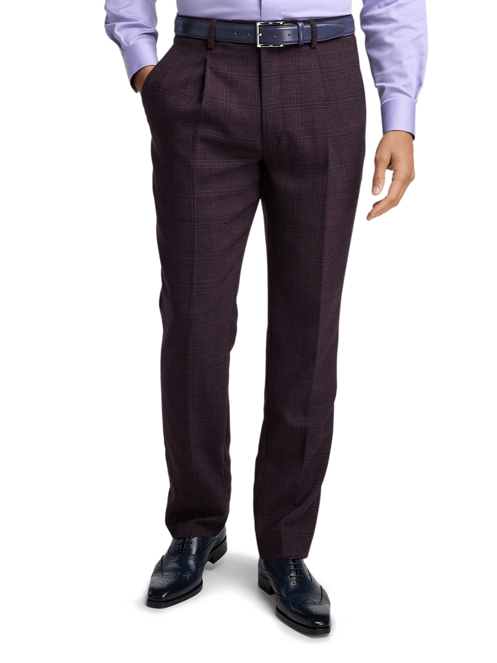 Alternate Image of Wool Plaid Single Breasted Notch Lapel Suit-7