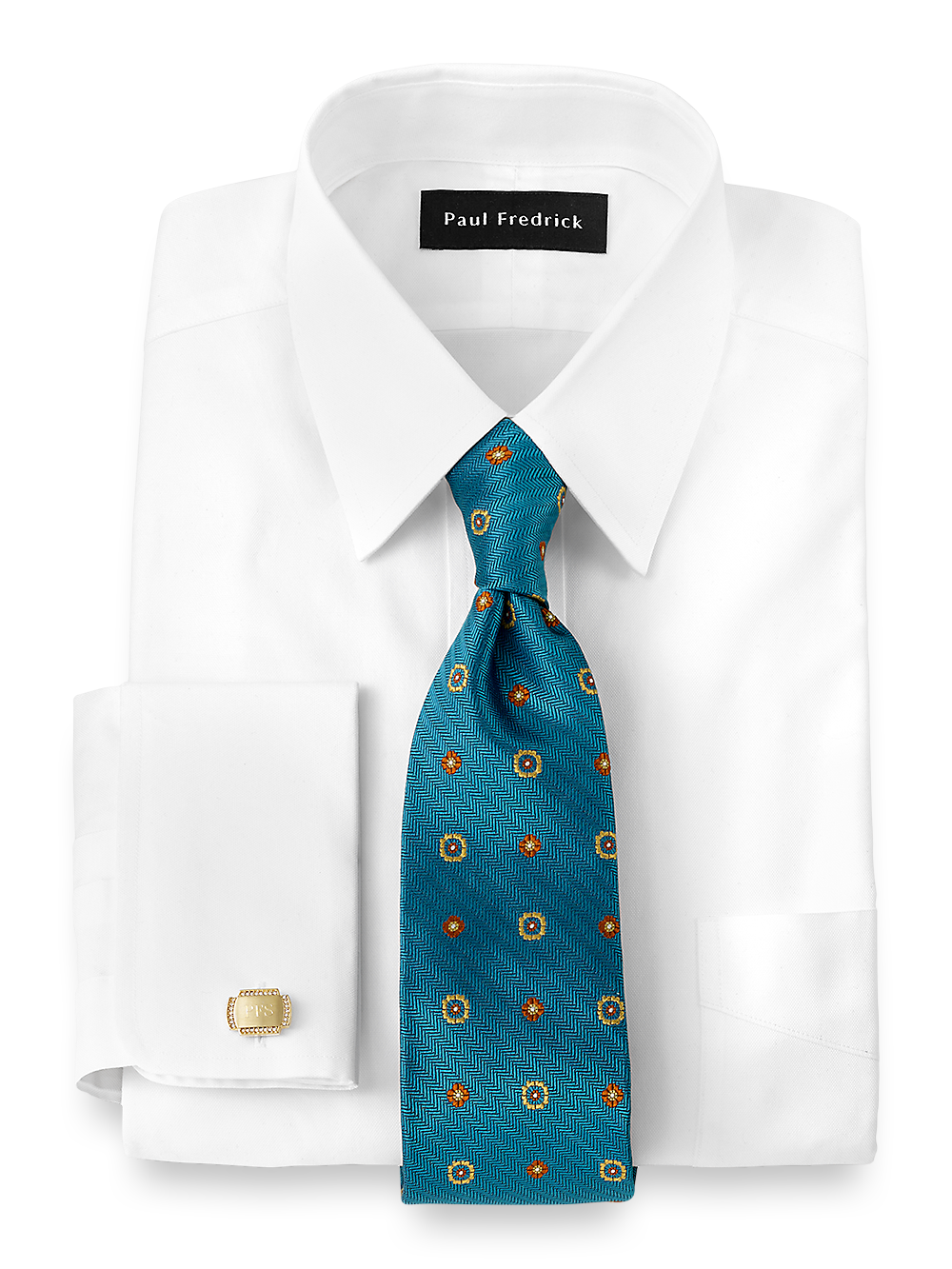 Alternate Image of Superfine Egyptian Cotton Solid Color Straight Collar French Cuff Dress Shirt-1