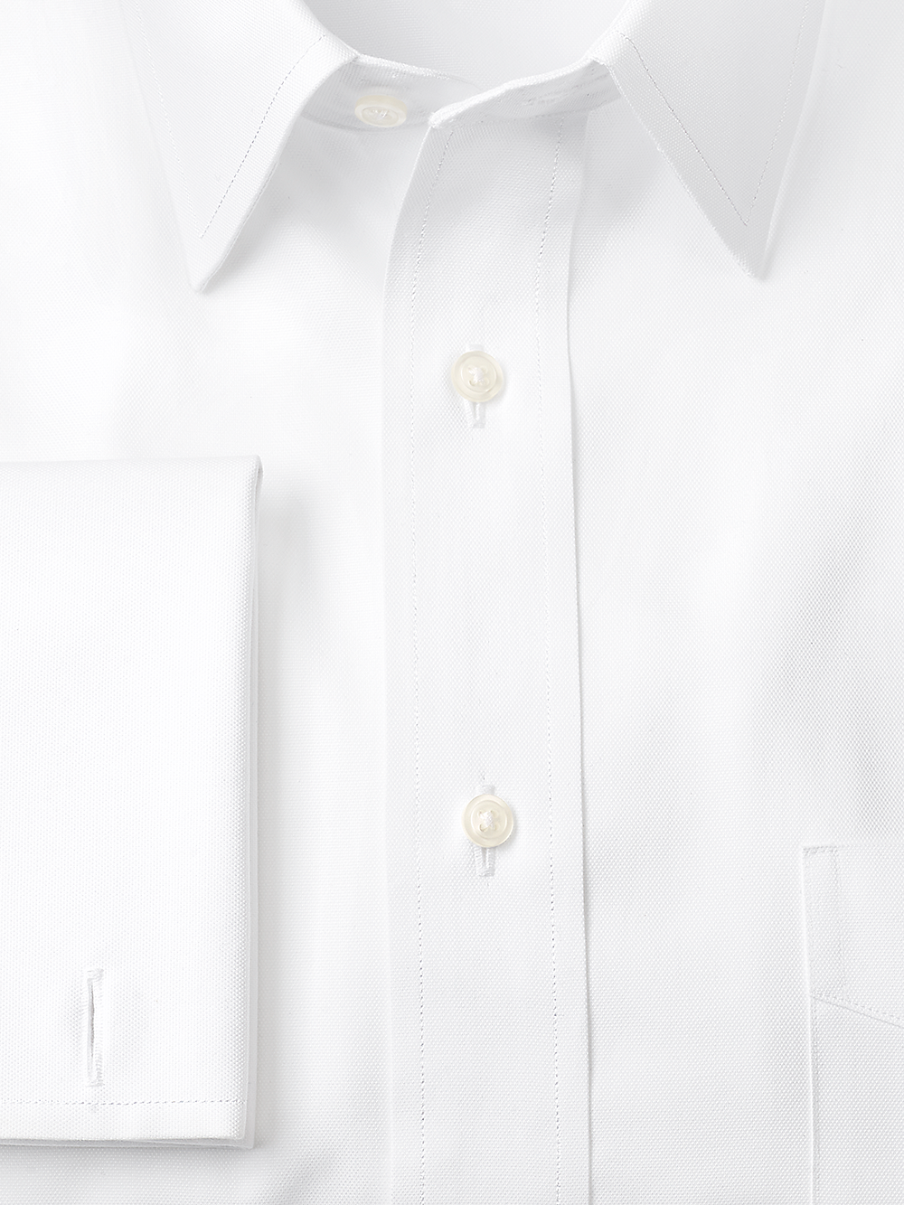 Alternate Image of Superfine Egyptian Cotton Solid Color Straight Collar French Cuff Dress Shirt-2