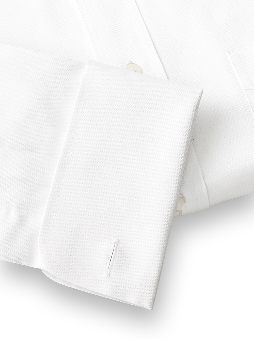 Alternate Image of Pure Cotton Pinpoint Solid Color Straight Collar French Cuff Dress Shirt-4