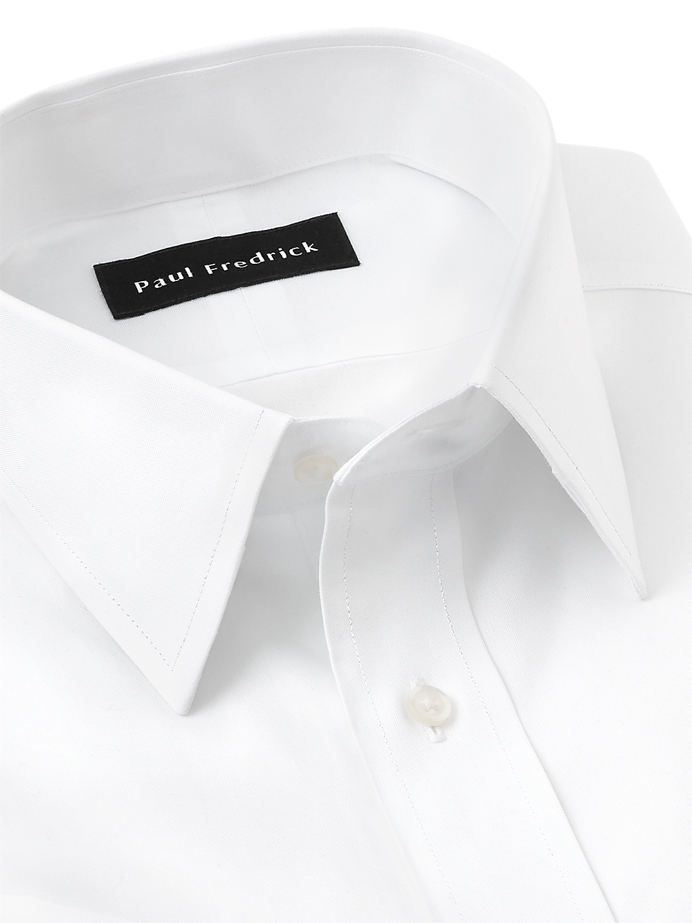 Alternate Image of Non-iron Cotton Pinpoint Solid Point Collar French Cuff Dress Shirt-6