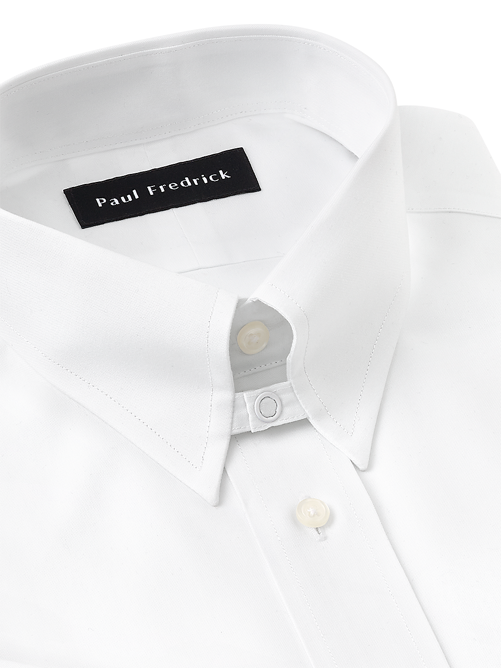 Alternate Image of Non-iron Cotton Pinpoint Solid Snap Tab Collar French Cuff Dress Shirt-3