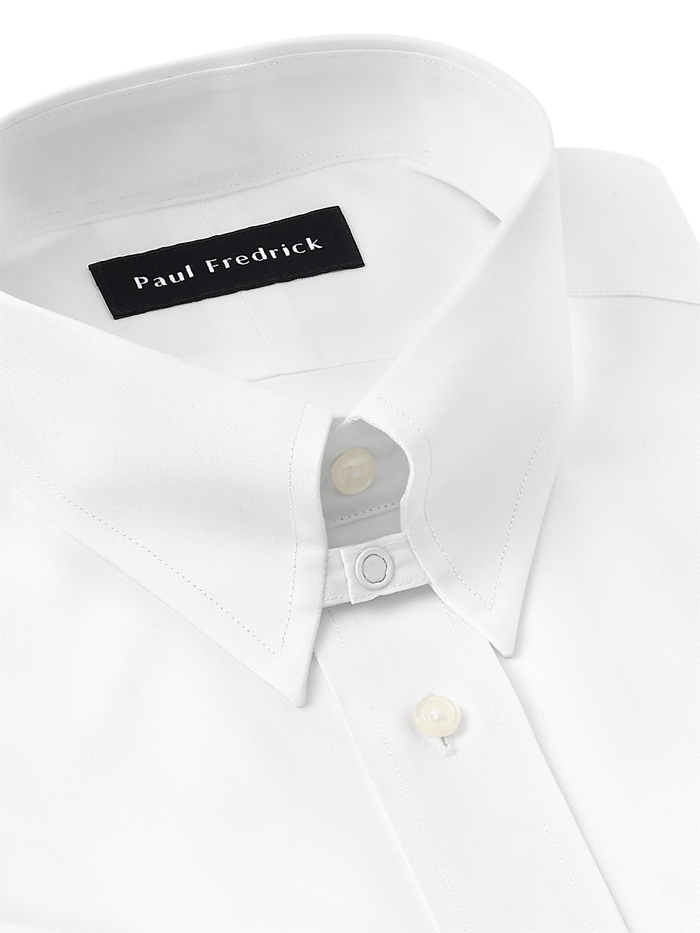 Alternate Image of Non-iron Cotton Pinpoint Solid Snap Tab Collar French Cuff Dress Shirt-6