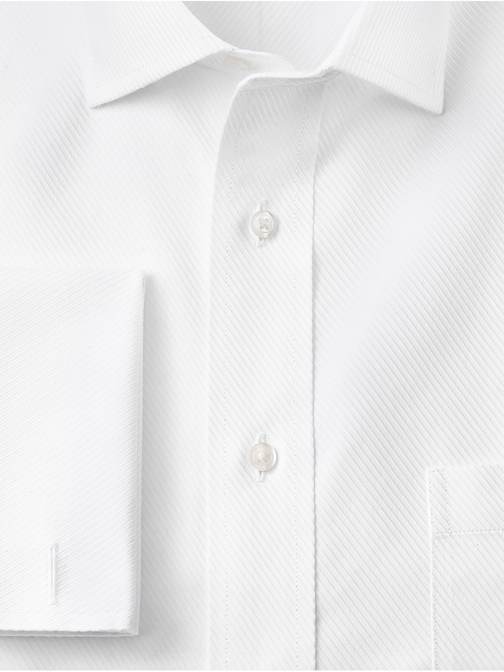 Alternate Image of Non-iron Cotton Twill Spread Collar French Cuff Dress Shirt-5