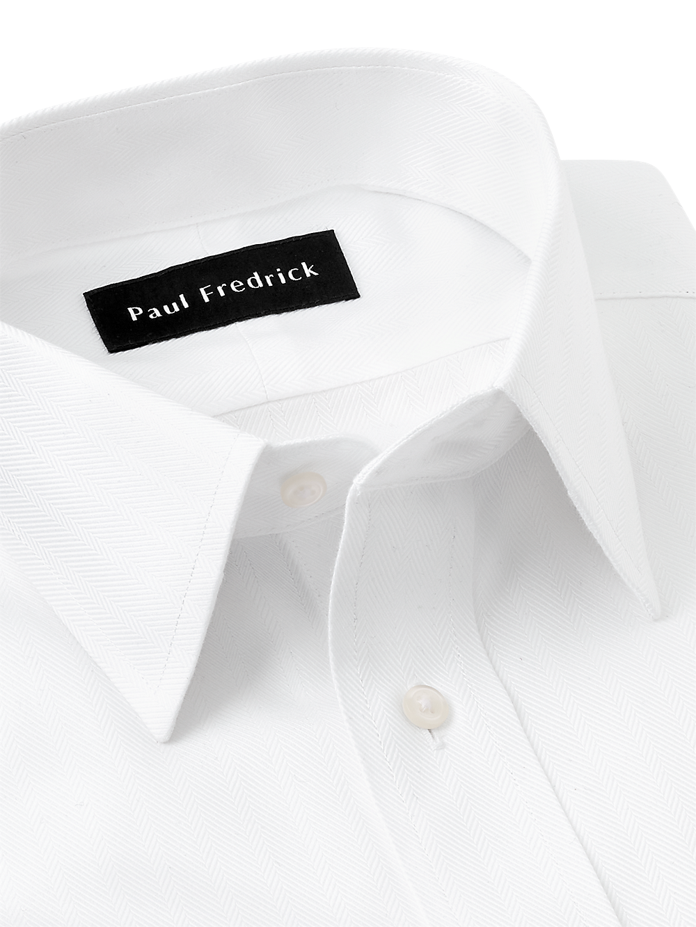 Alternate Image of Non-iron Cotton Herringbone Point Collar French Cuff Dress Shirt-6