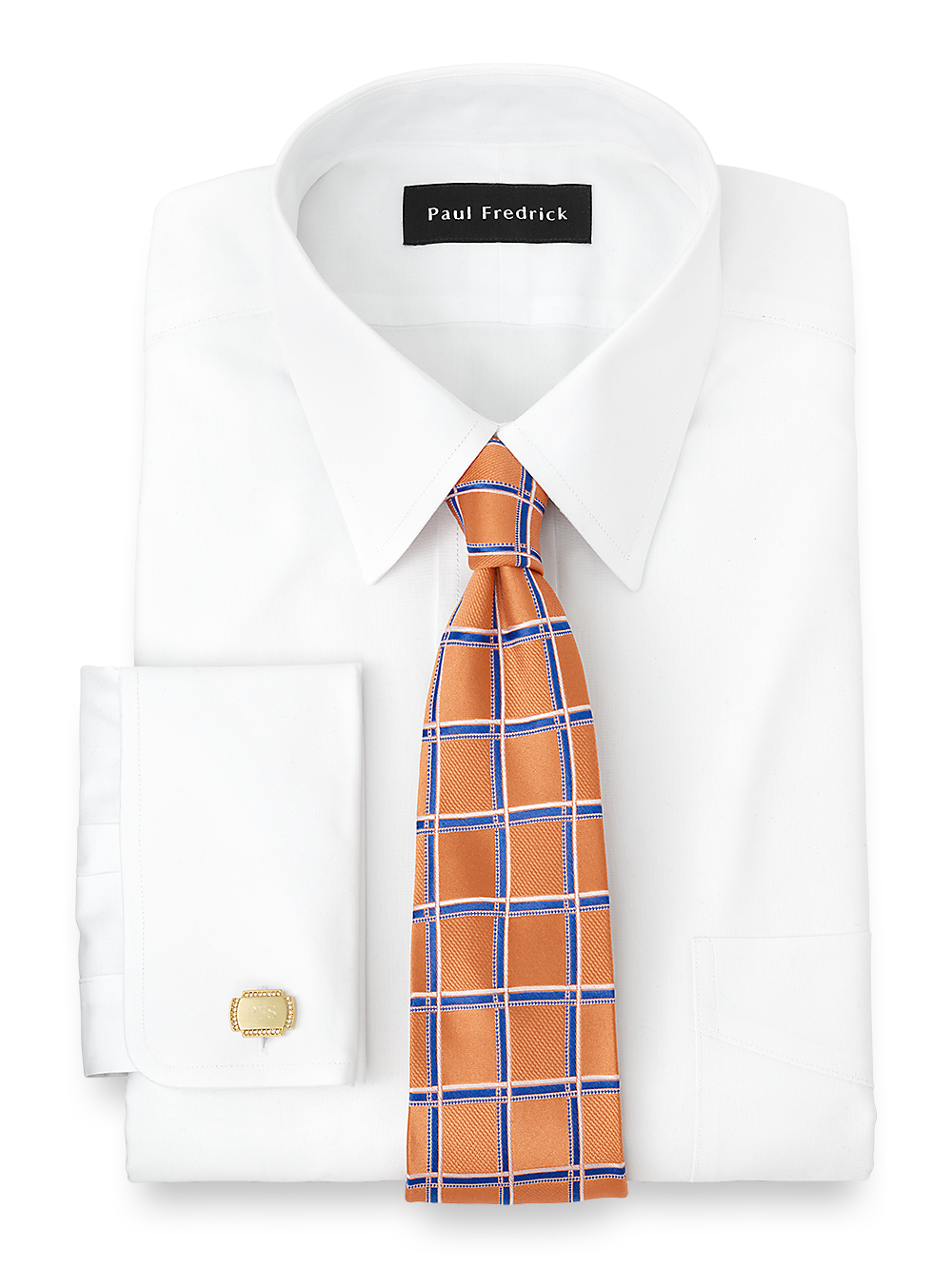 Alternate Image of Impeccable Non-iron Cotton Pinpoint Straight Collar French Cuff Dress Shirt-1