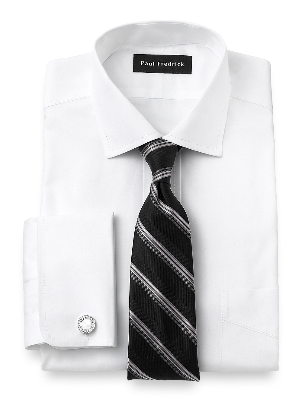 Alternate Image of Impeccable Non-iron Cotton Pinpoint Spread Collar French Cuff Dress Shirt-1