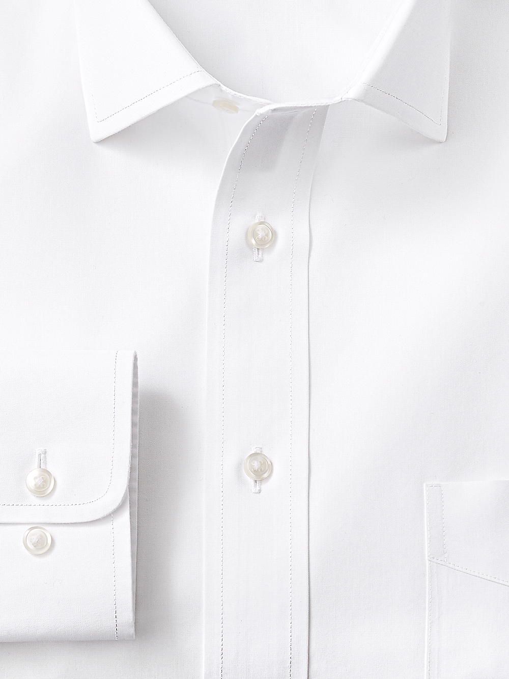 Alternate Image of Supima Non-iron Cotton Solid Color Spread Collar Dress Shirt-1