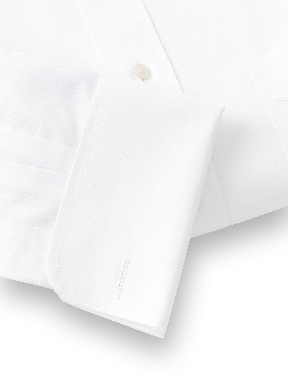 Alternate Image of Supima Non-iron Cotton Solid Straight Collar French Cuff Dress Shirt-4