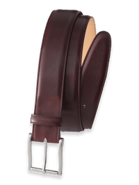 Leather Belt with Changeable Buckle - Cordovan