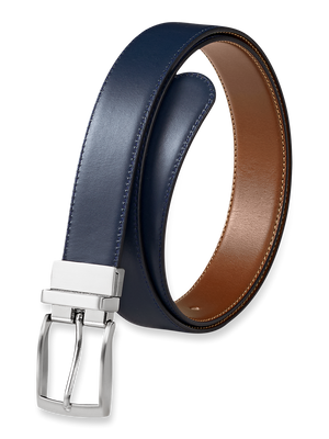 Wayne Reversible Belt - Navy/tan