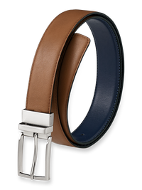 Morris Reversible Belt - Chestnut/navy