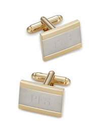 Engravable Cufflinks - Gold/silver