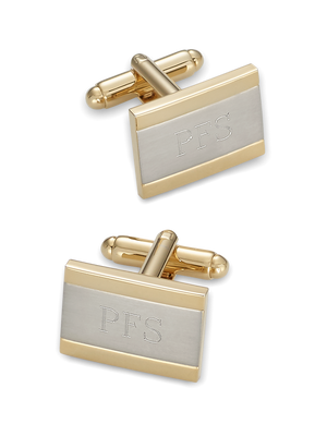 Engravable Cufflinks - Gold/silver