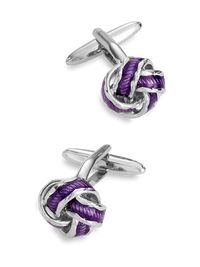 Enamel Knot Cufflinks - Purple