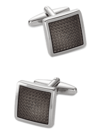 Enamel Square Cufflink - Black