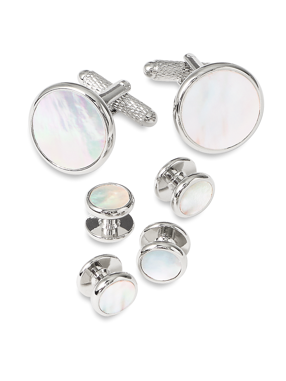 Product Image of Mother Of Pearl Stud Set-White