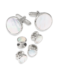 Mother Of Pearl Stud Set - White