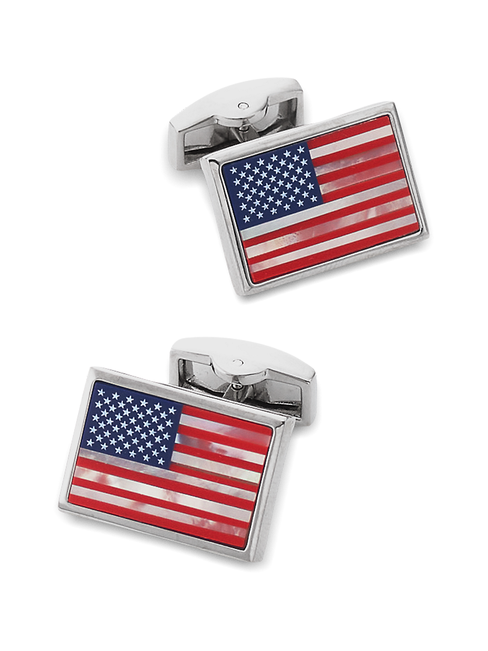 Product Image of Semi Precious Stone American Flag Cufflinks-1