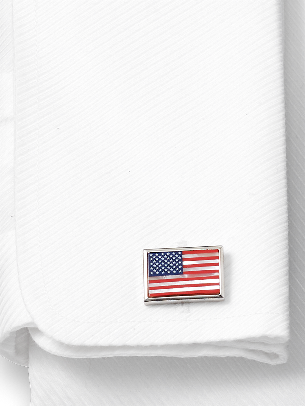 Alternate Image of Semi Precious Stone American Flag Cufflinks-1