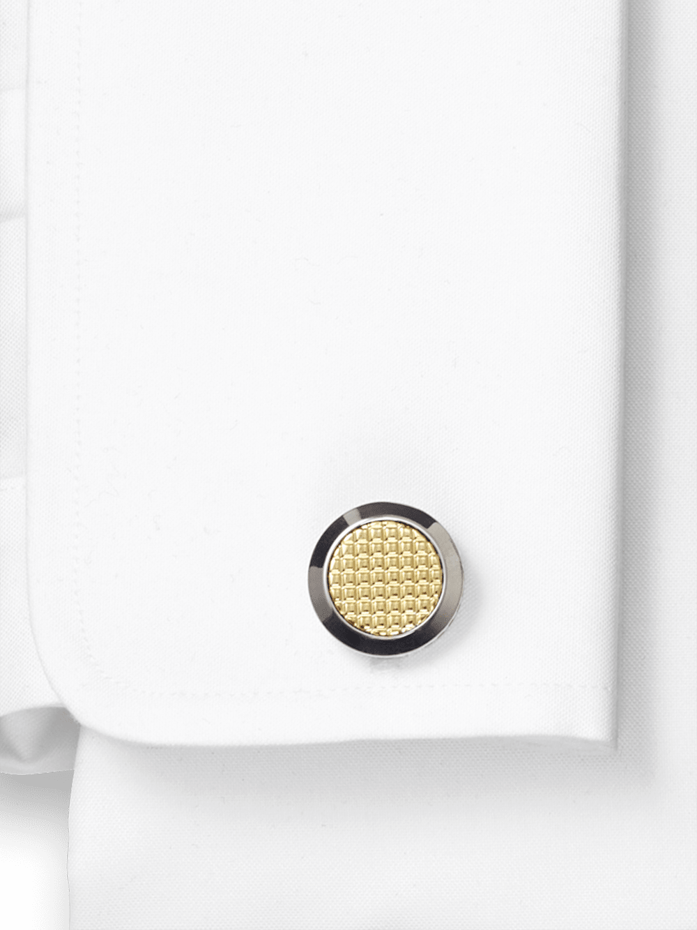 Alternate Image of Textured Circle Cufflink-1