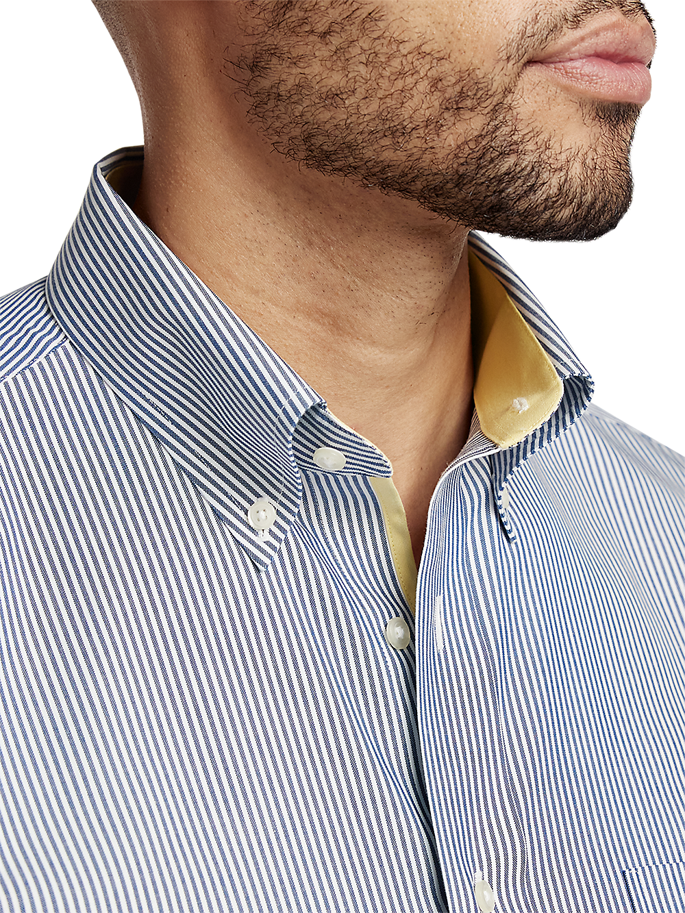 Alternate Image of Non-iron Cotton Stripe Dress Shirt With Contrast Trim-2