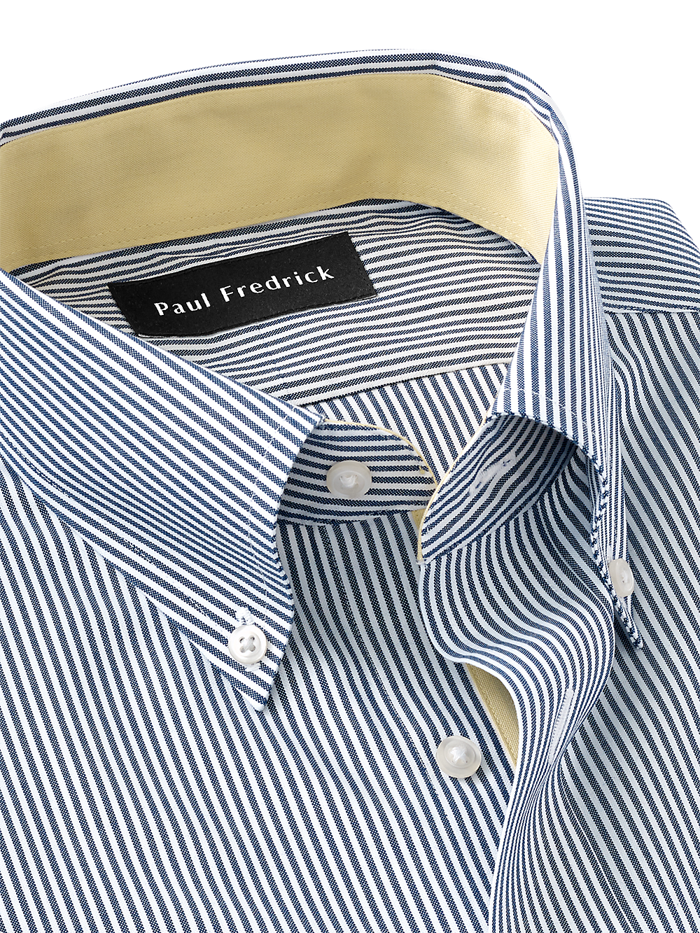 Alternate Image of Non-iron Cotton Stripe Dress Shirt With Contrast Trim-6