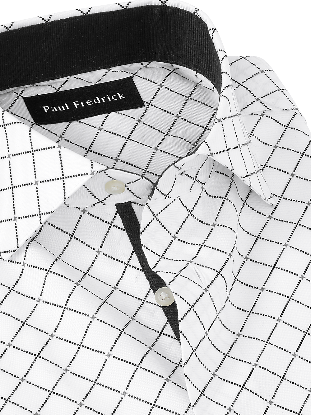 Alternate Image of Non-iron Cotton Diamond Print Dress Shirt With Contrast Trim-2