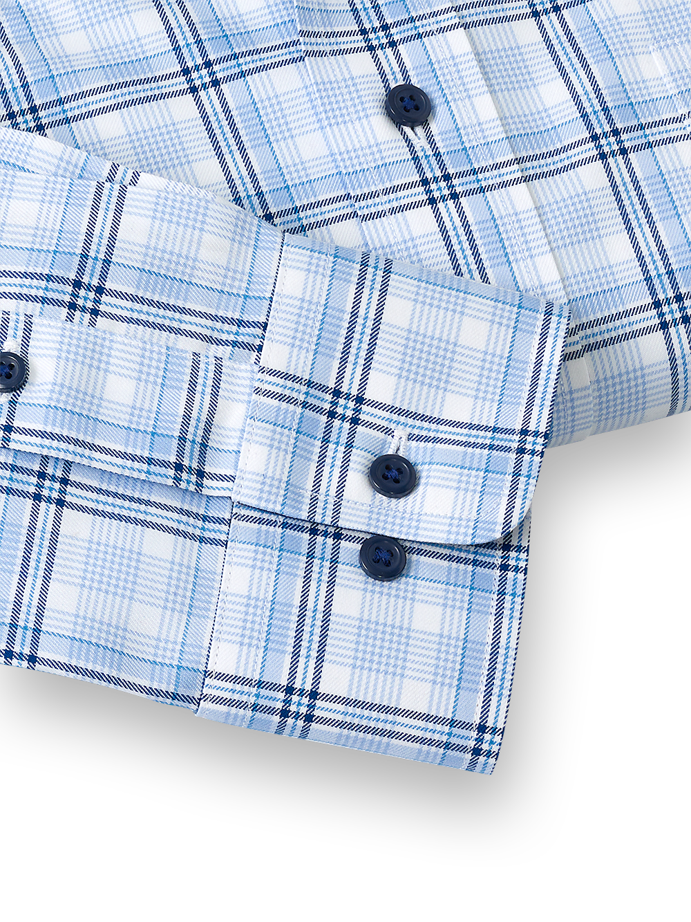 Alternate Image of Non-iron Cotton Check Dress Shirt With Contrast Trim-3