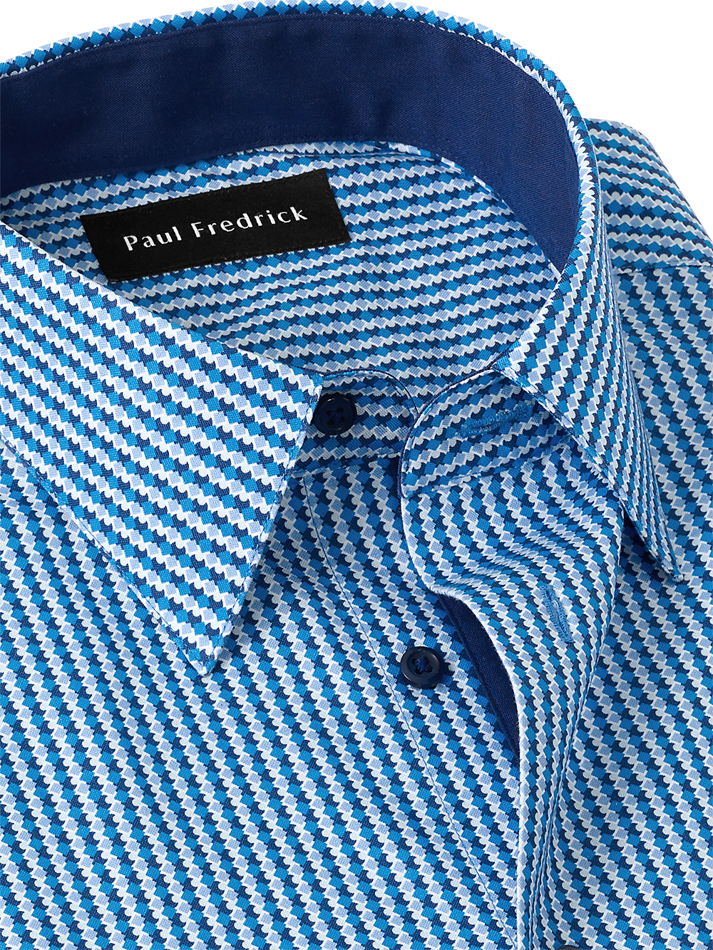 Alternate Image of Non-iron Cotton Alternating Stripe Dress Shirt With Contrast Trim-2