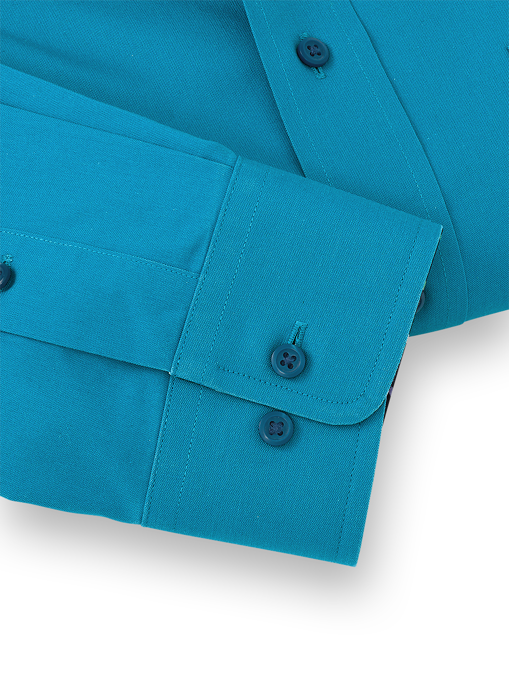 Alternate Image of Non-iron Cotton Solid Dress Shirt With Contrast Trim-3