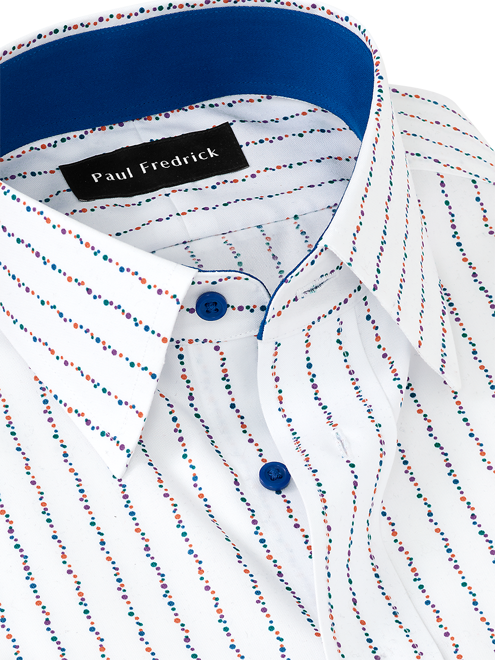 Alternate Image of Non-iron Cotton Stripe Dress Shirt With Contrast Trim-2