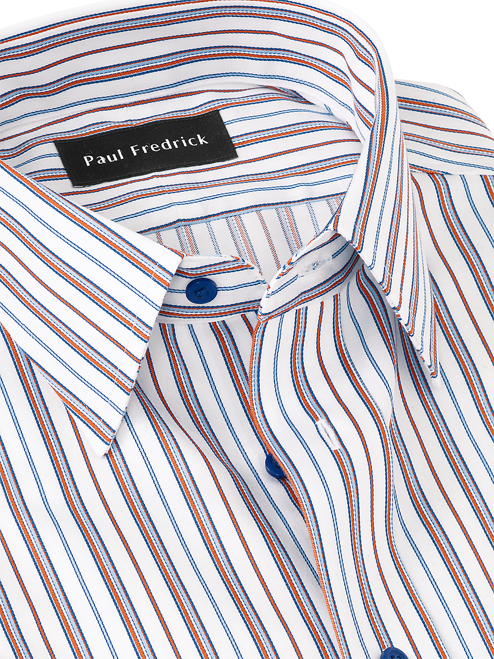 Alternate Image of Non-iron Cotton Stripe Dress Shirt With Contrast Trim-2