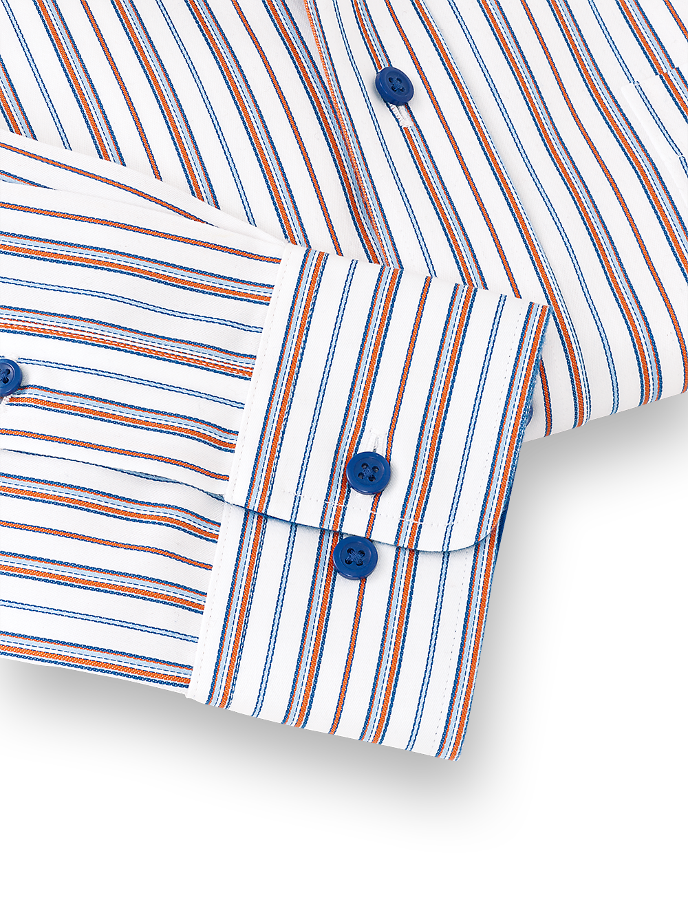 Alternate Image of Non-iron Cotton Stripe Dress Shirt With Contrast Trim-3