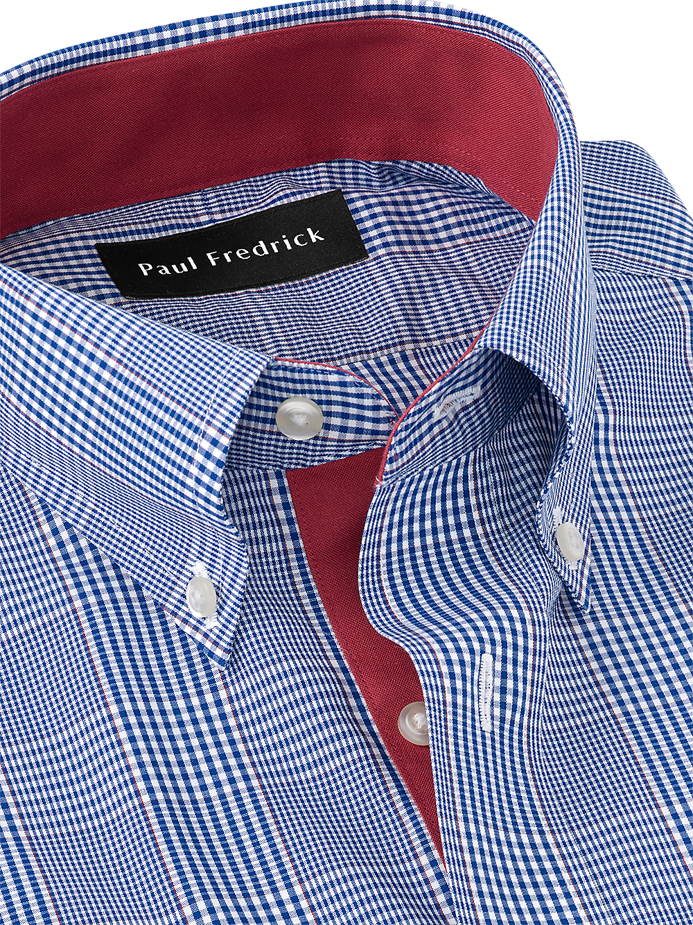 Alternate Image of Non-iron Cotton Glen Plaid Dress Shirt With Contrast Trim-2