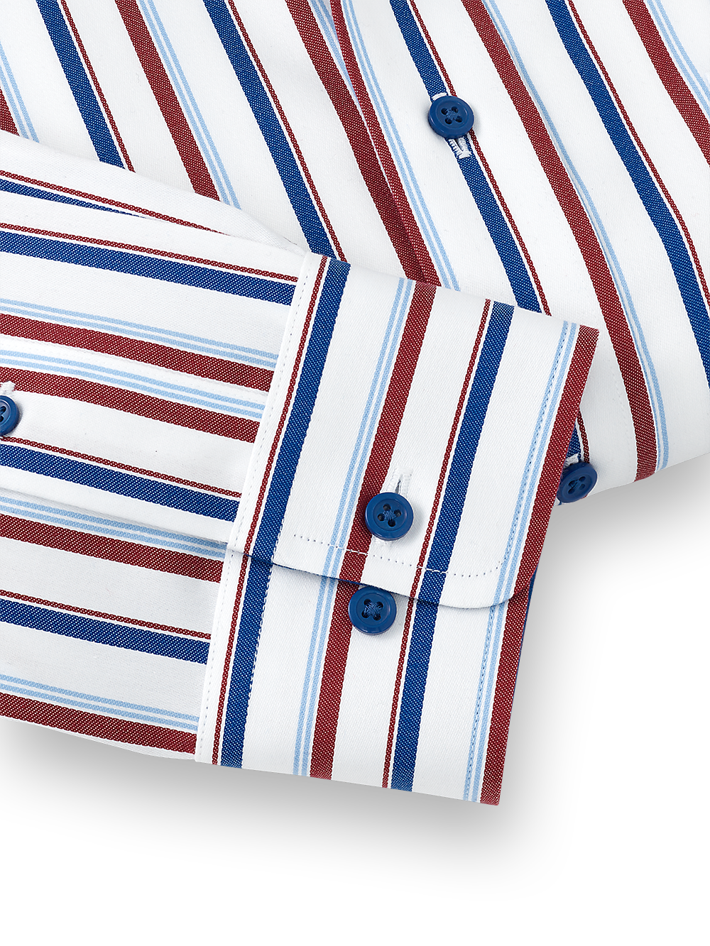 Alternate Image of Non-iron Cotton Stripe Dress Shirt With Contrast Trim-3