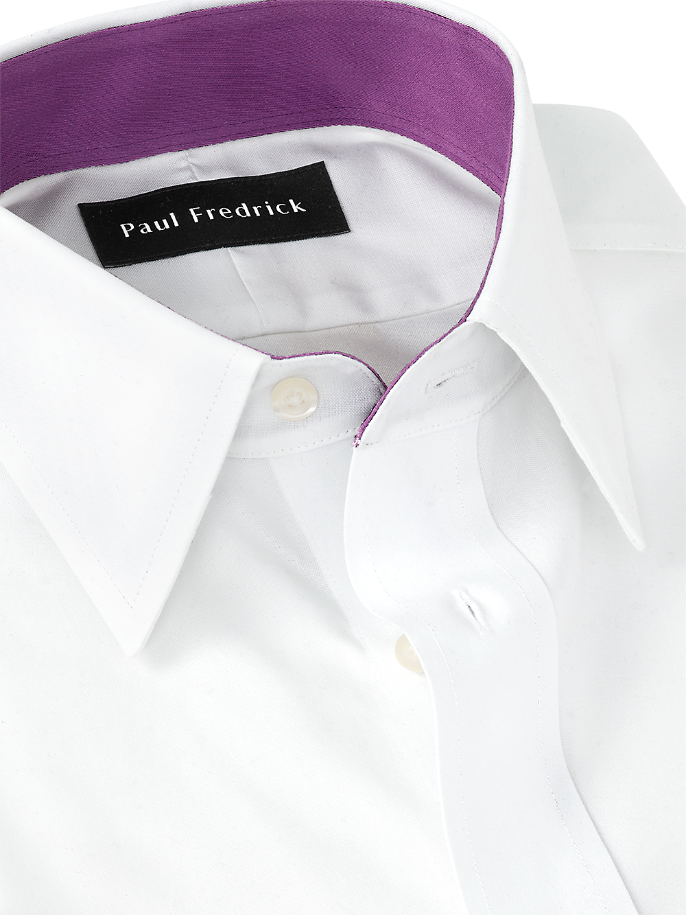 Alternate Image of Non-iron Cotton Solid Dress Shirt With Contrast Trim-2