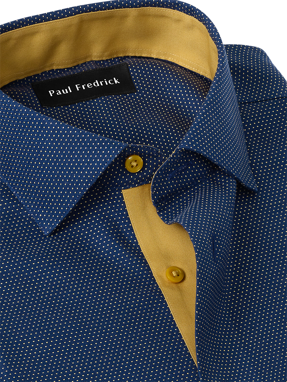 Alternate Image of Non-iron Cotton Dot Dress Shirt With Contrast Trim-2