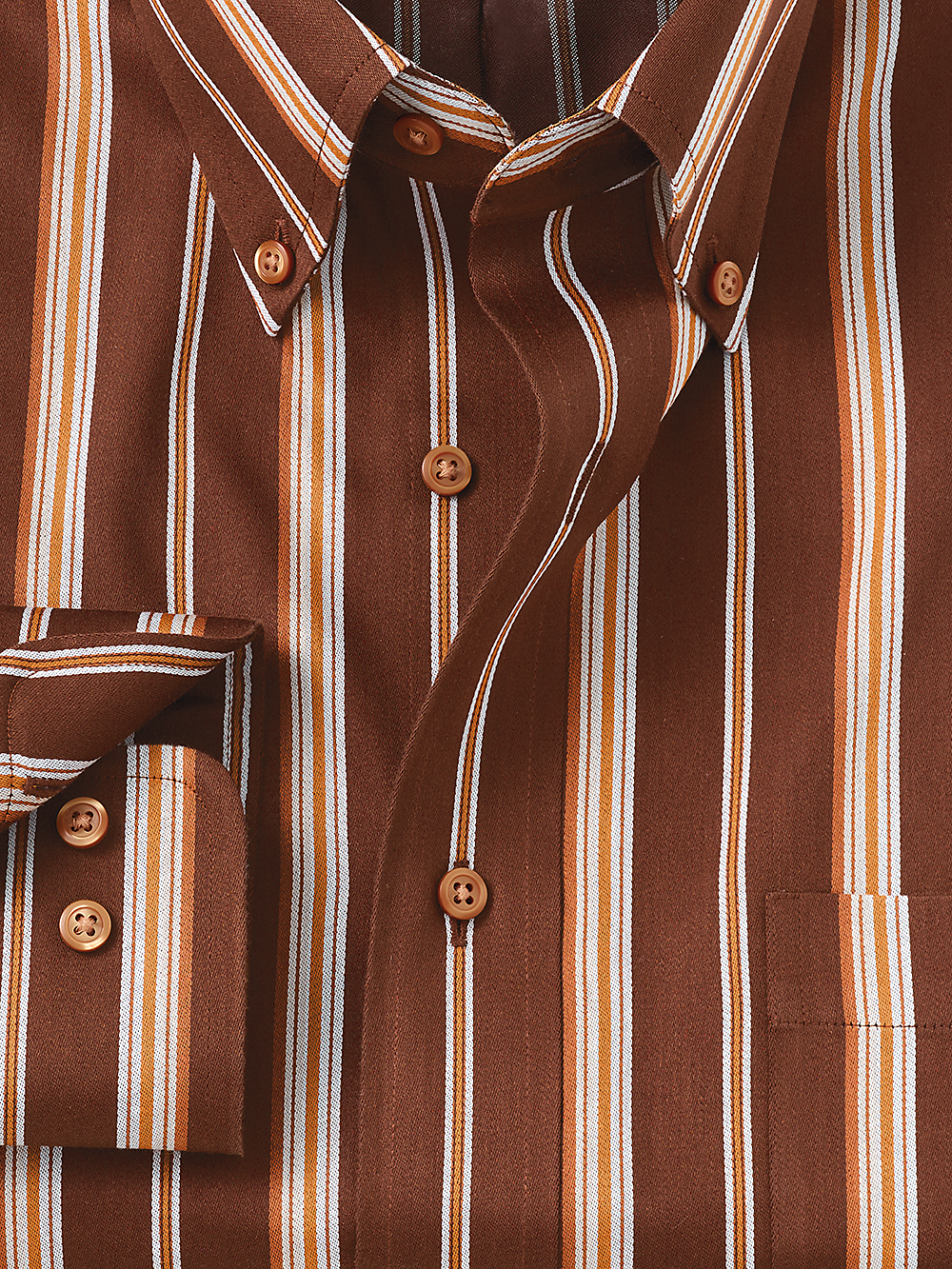 Alternate Image of Non-iron Cotton Stripe Dress Shirt-1