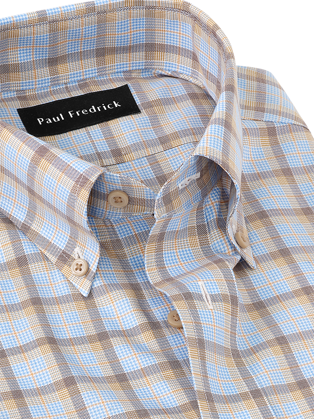 Alternate Image of Non-iron Cotton Check Dress Shirt With Contrast Trim-2