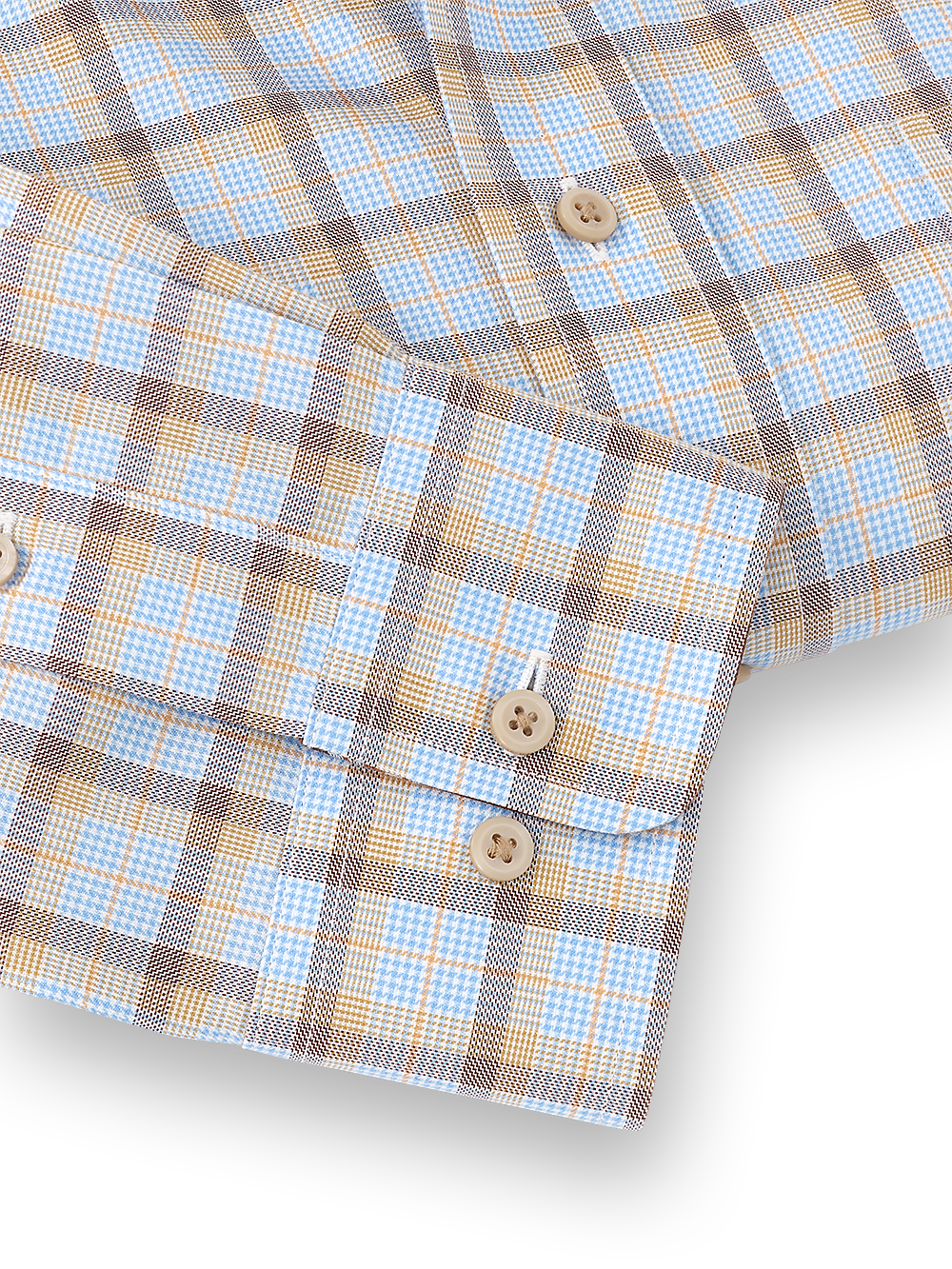 Alternate Image of Non-iron Cotton Check Dress Shirt With Contrast Trim-3